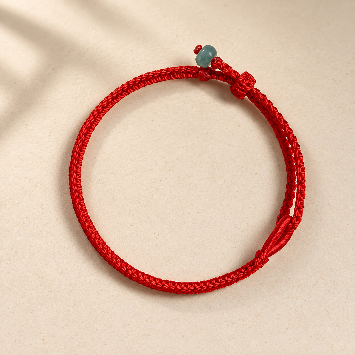 Sacred Orient Red String Jade Connection Bracelet Bracelet BS Darkred String 20cm