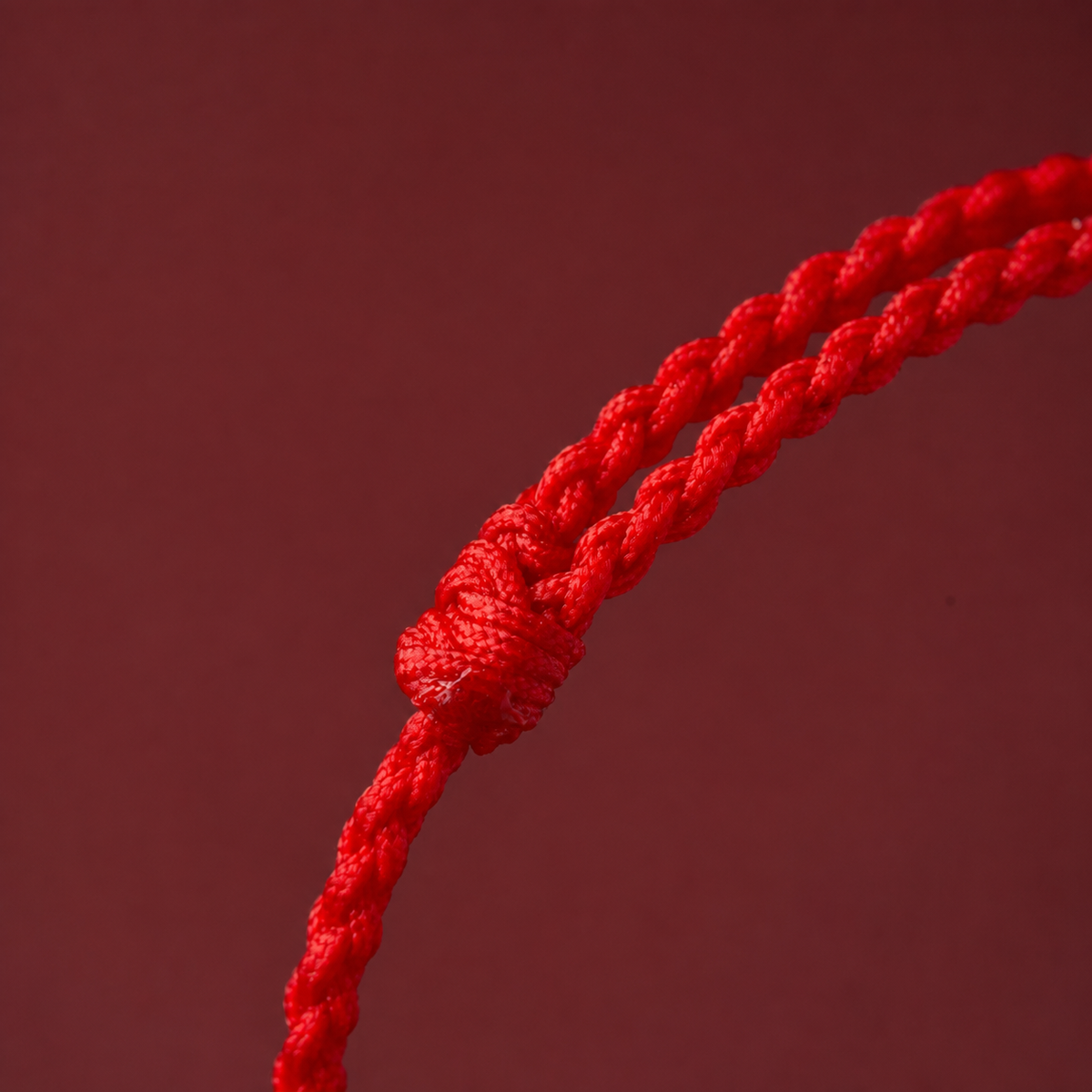Sacred Orient Peach Wood and Cinnabar Braided Bracelet – product image 3
