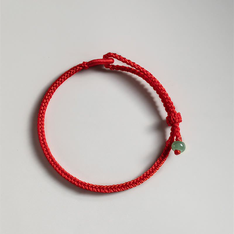Sacred Orient  Red String Jade Connection Bracelet Bracelet BS Darkred String 20cm