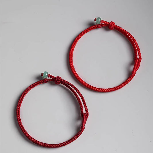Sacred Orient  Red String Jade Connection Bracelet Bracelet BS Darkred String 20cm