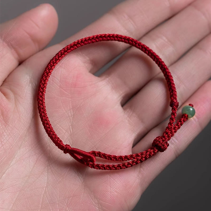 Sacred Orient  Red String Jade Connection Bracelet Bracelet BS Darkred String 20cm