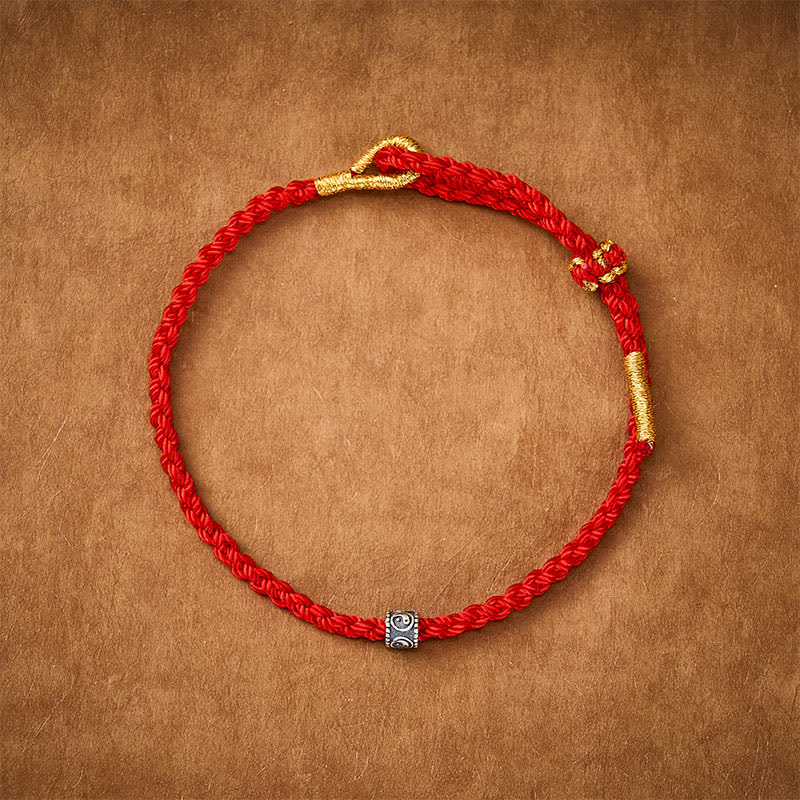 Sacred Orient Black and Red String Yin Yang Hand-Woven Bracelet – product image 3