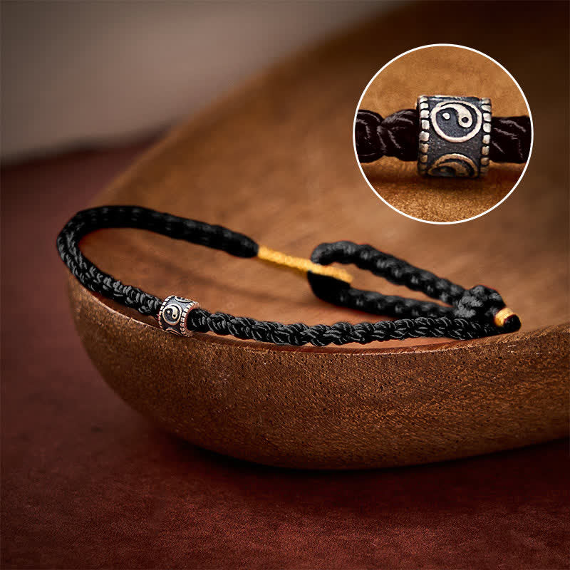 Sacred Orient Black and Red String Yin Yang Hand-Woven Bracelet – product image 14