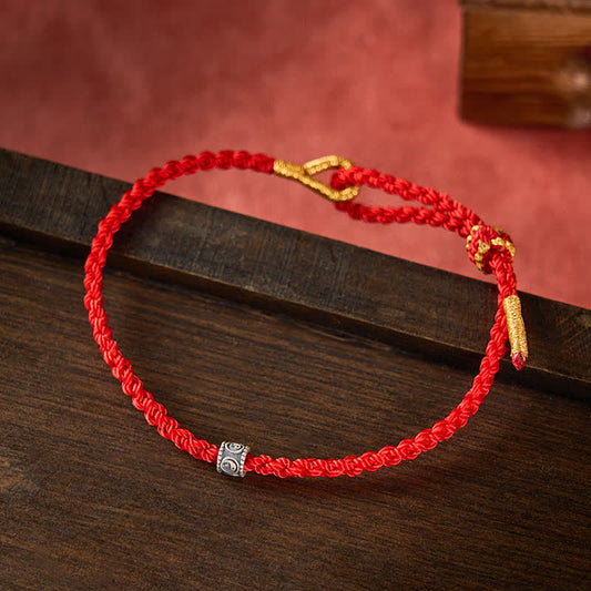 Sacred Orient Black and Red String Yin Yang Hand-Woven Bracelet – product image 2
