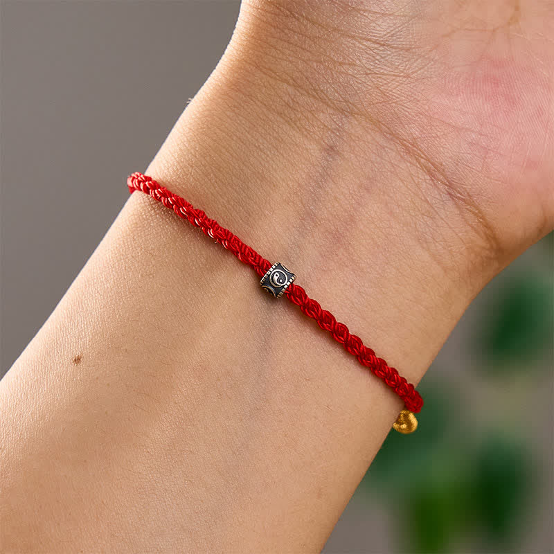 Sacred Orient Black and Red String Yin Yang Hand-Woven Bracelet – product image 5