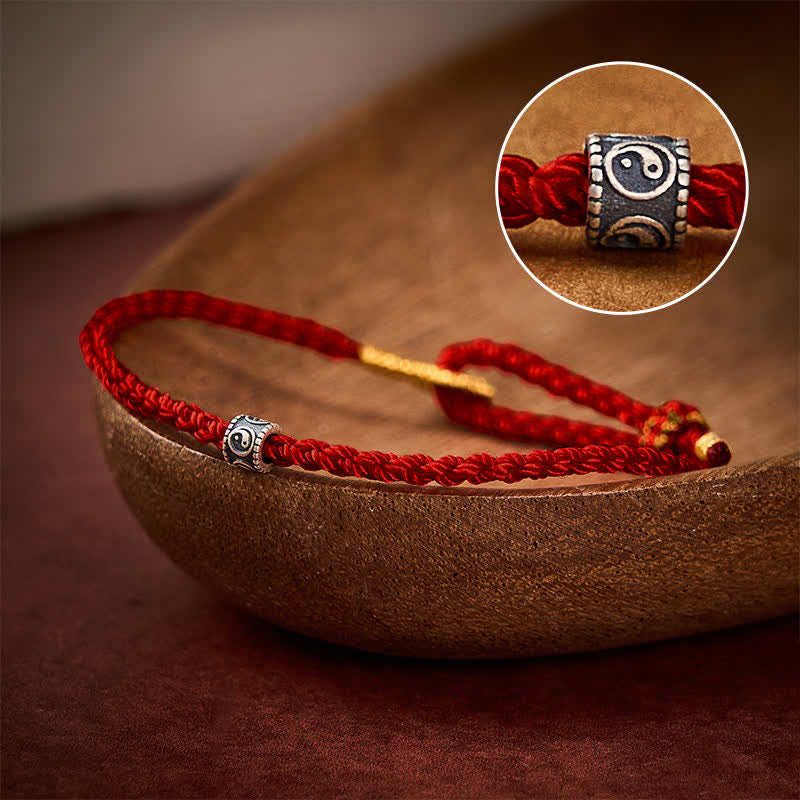 Sacred Orient Black and Red String Yin Yang Hand-Woven Bracelet – product image 10