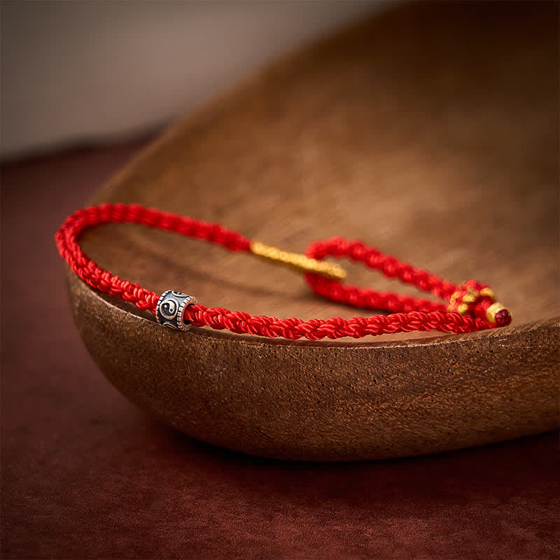 Sacred Orient Black and Red String Yin Yang Hand-Woven Bracelet – product image 4