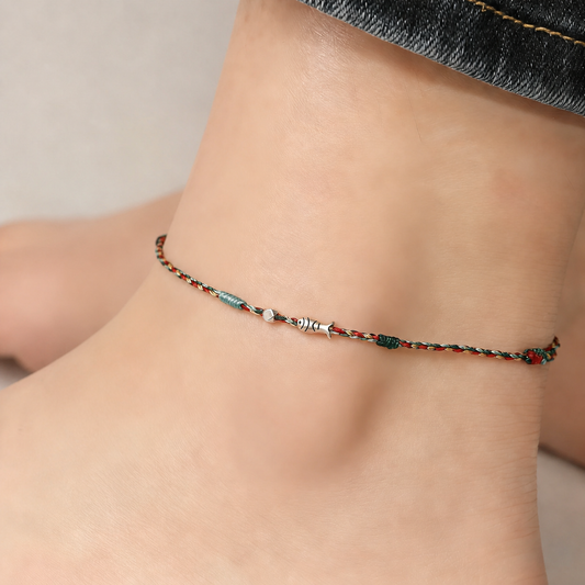 Sacred Orient 925 Sterling Silver Koi Cord Bracelet & Anklet