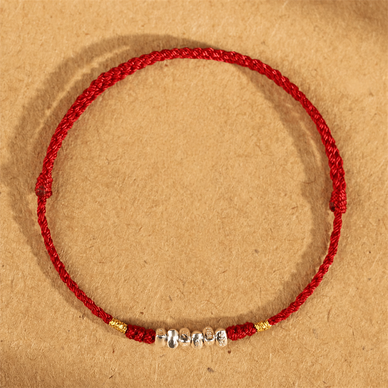 Sacred Orient 925 Sterling Silver Bead Braided Cord Bracelet & Anklet – product image 9