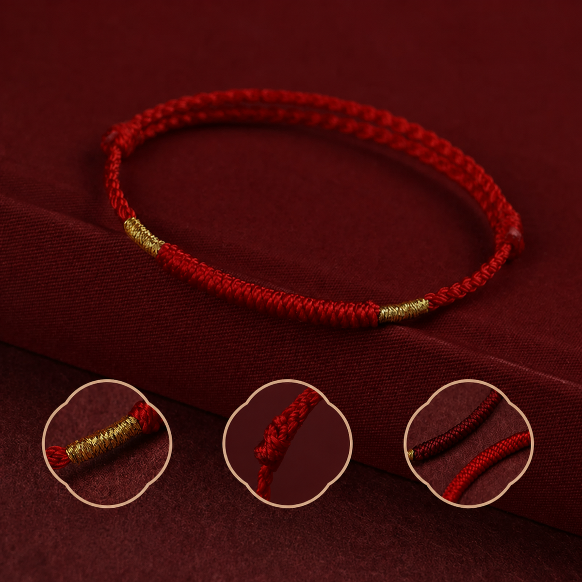 Sacred Orient Eight-Strand Joy Knot Cord Bracelet