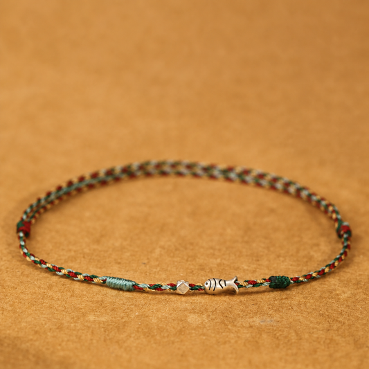 Sacred Orient 925 Sterling Silver Koi Cord Bracelet & Anklet