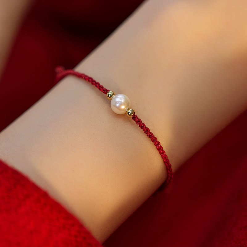 Sacred Orient Natural Pearl Bead Braided String Bracelet – product image 4