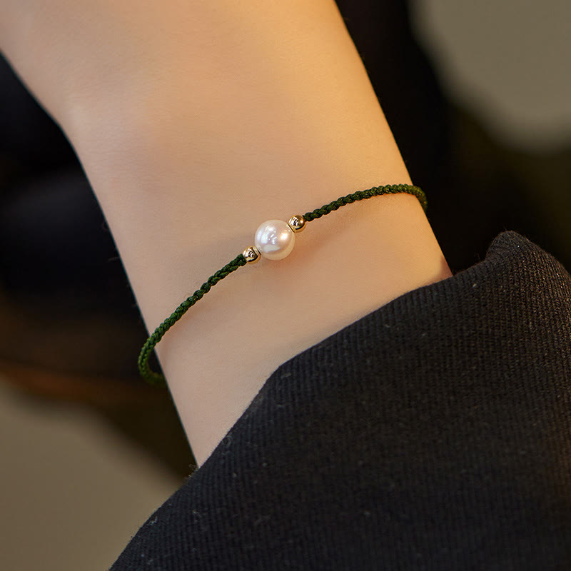 Sacred Orient Natural Pearl Bead Braided String Bracelet – product image 9