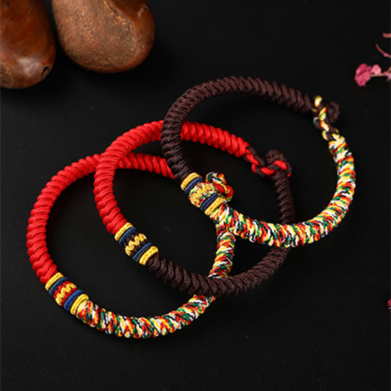 Sacred Orient handmade multicolored King Kong knot cord bracelet - image 2