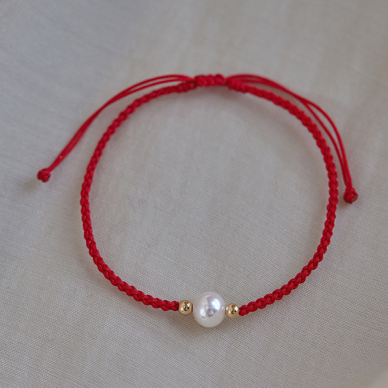 Sacred Orient Natural Pearl Bead Braided String Bracelet – product image 8