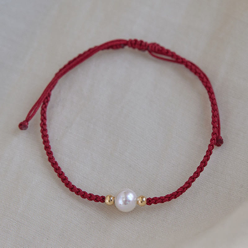 Sacred Orient Natural Pearl Bead Braided String Bracelet – product image 5