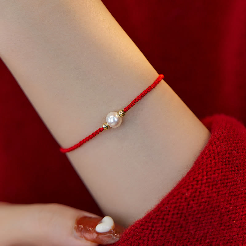 Sacred Orient Natural Pearl Bead Braided String Bracelet – product image 7