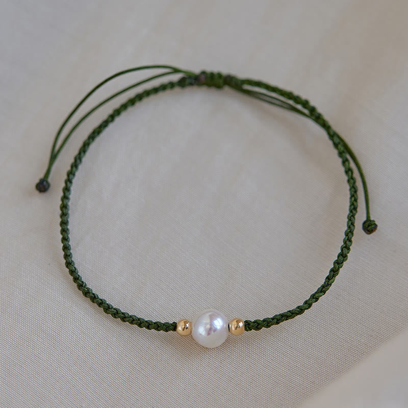 Sacred Orient Natural Pearl Bead Braided String Bracelet – product image 10