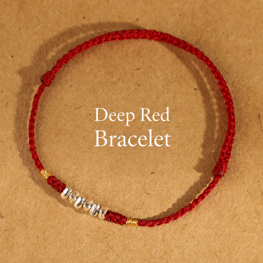 Sacred Orient 925 Sterling Silver Bead Braided Cord Bracelet & Anklet – product image 1