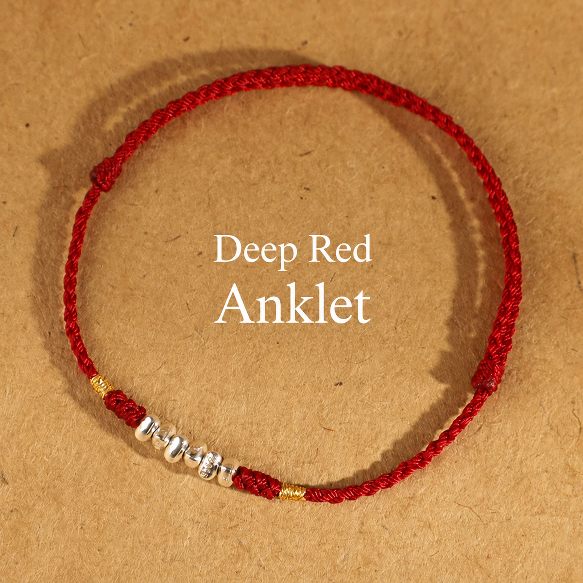 Sacred Orient 925 Sterling Silver Bead Braided Cord Bracelet & Anklet – product image 4