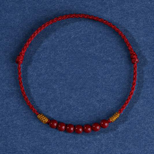 Sacred Orient Cinnabar Bead Red String Bracelet