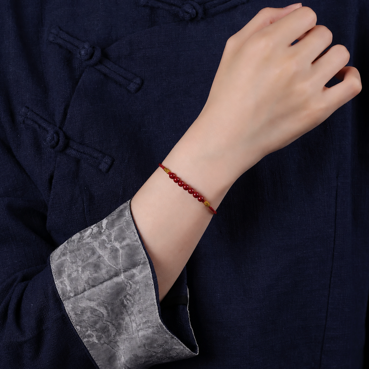 Sacred Orient Cinnabar Bead Red String Bracelet